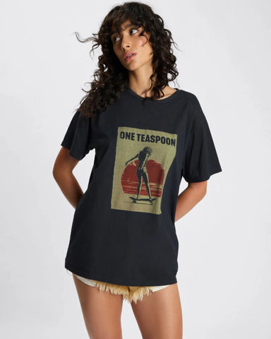 One teaspoon Skater Girl Boyfriend Tee - Black