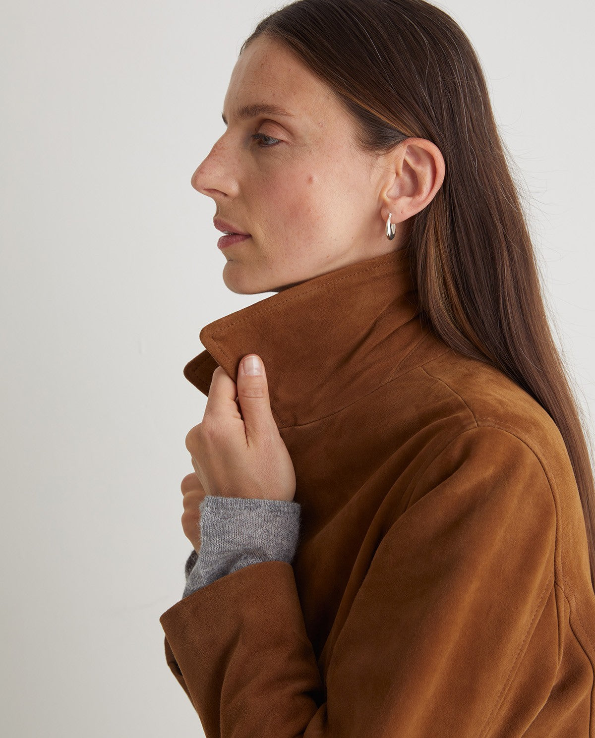 43860 - Brown Suede Jacket