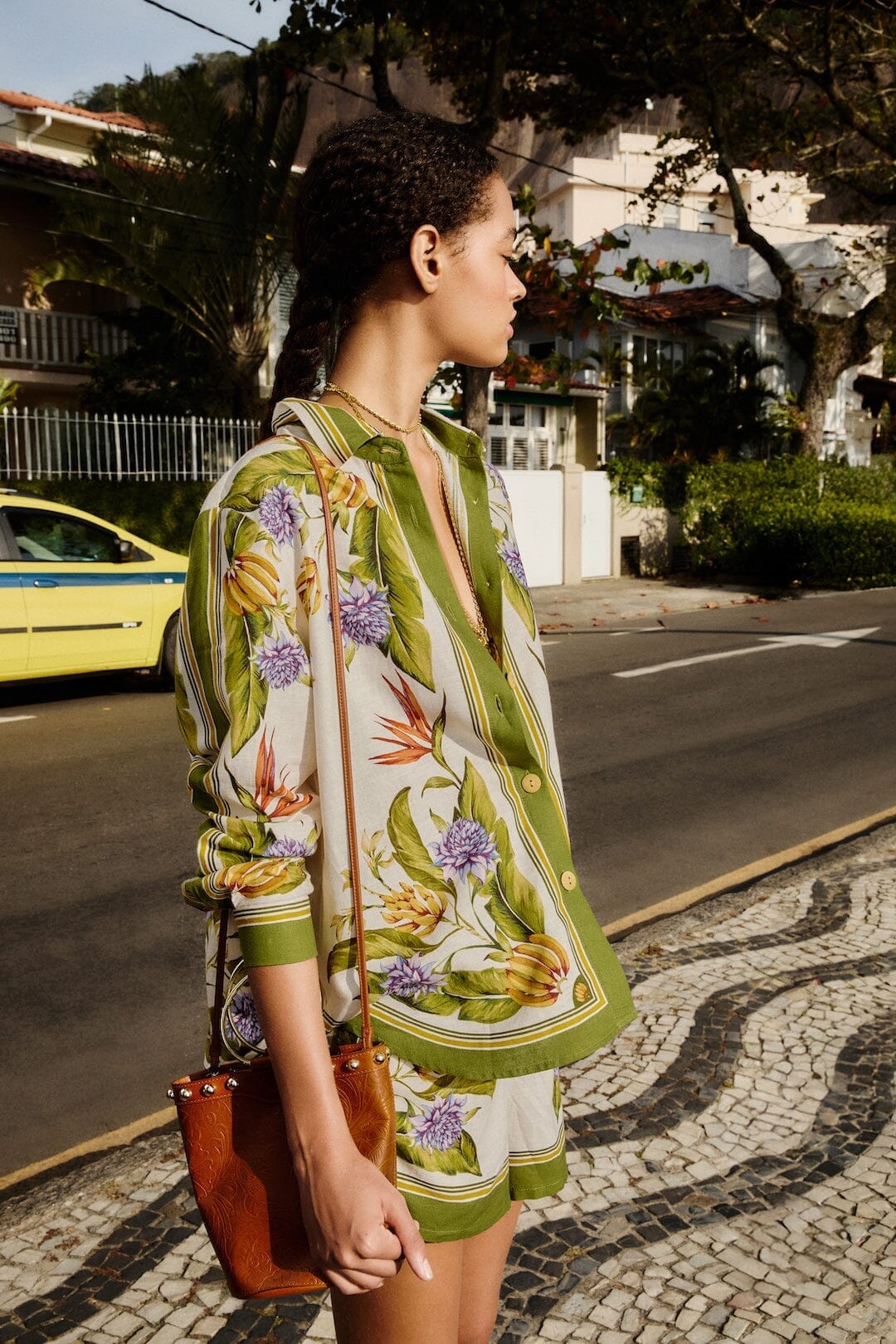 Sand Tropical Scarf Shirt