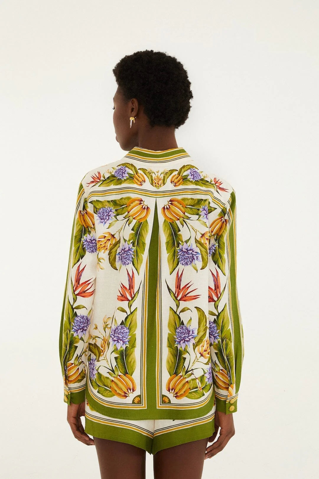 Sand Tropical Scarf Shirt