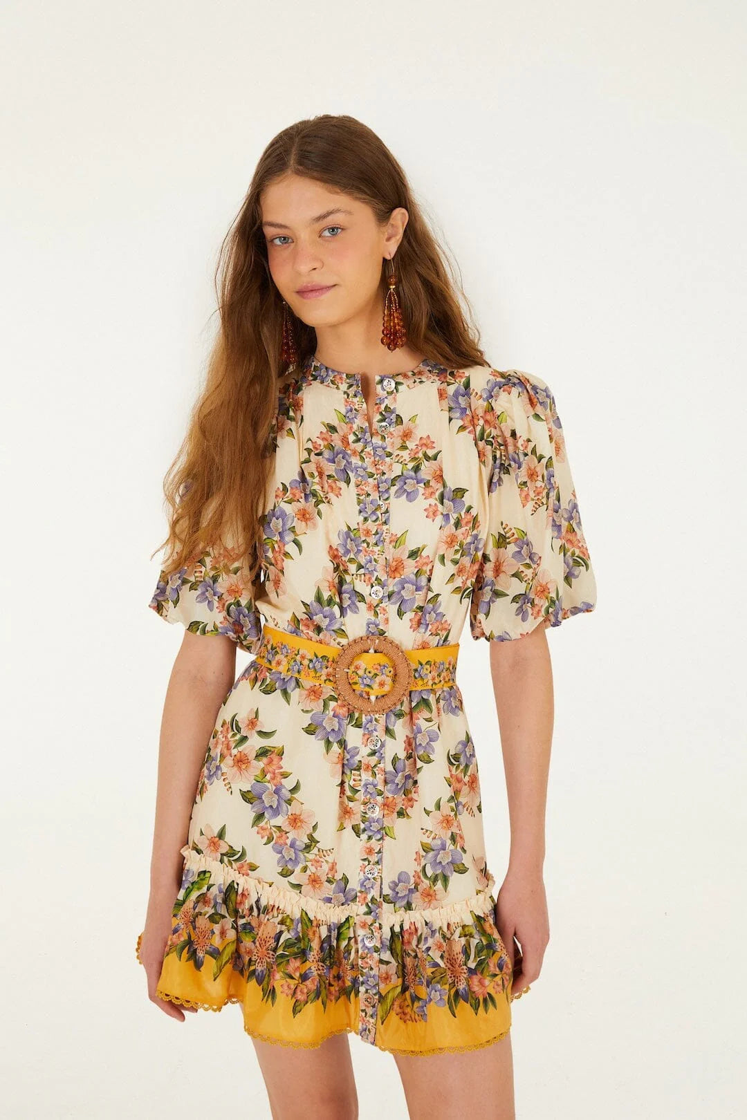 Sand Hilo Stripes Mini Dress