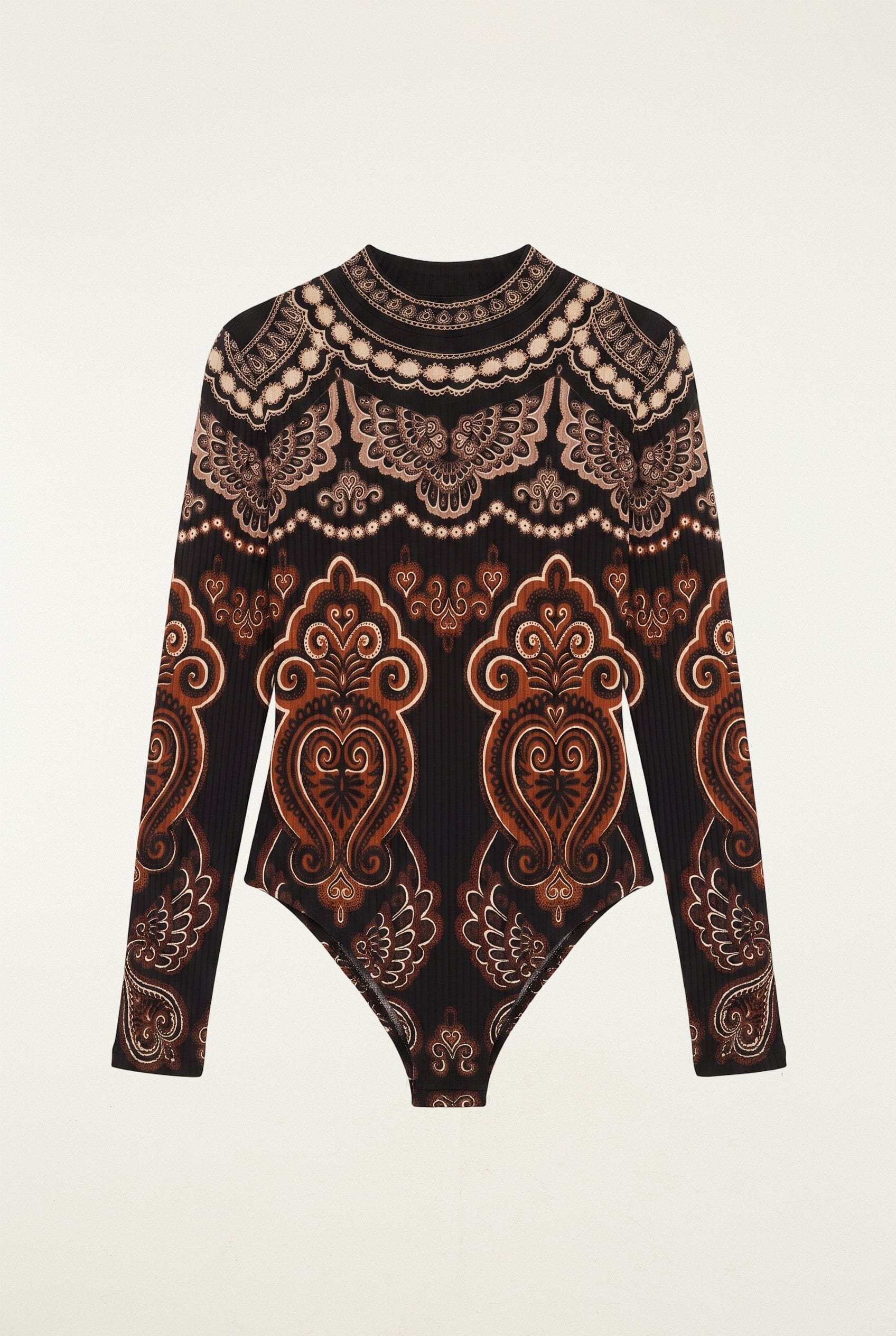 Farm Rio Nicole Long Sleeve Jersey Bodysuit