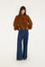 Farm Rio Riveted Buttoned Leather Jacket
