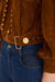 Farm Rio Riveted Buttoned Leather Jacket