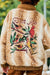 Farm Rio Borbofly Embroidered Reversible Puffer Jacket
