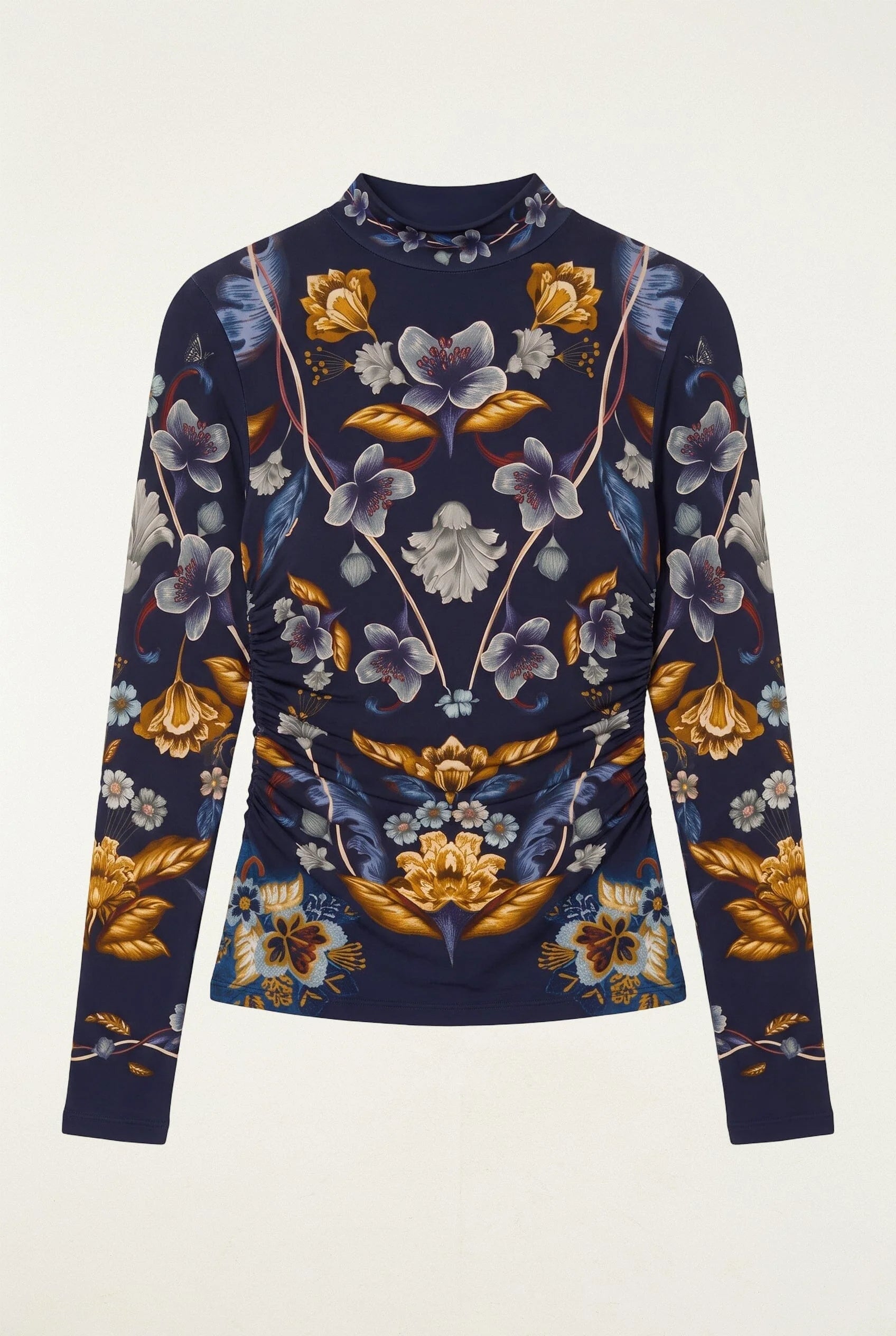 Farm Rio Golden Nature Long Sleeve Jersey Blouse
