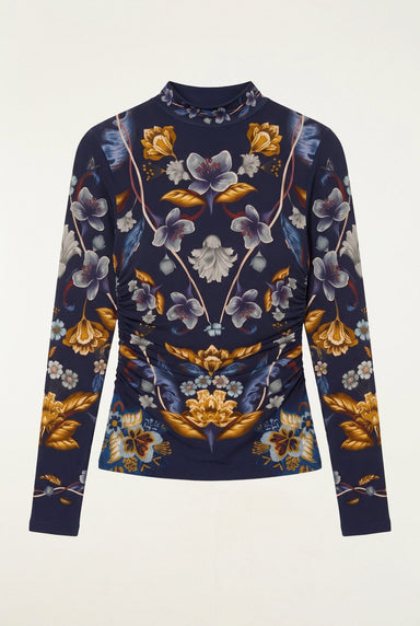 Farm Rio Golden Nature Long Sleeve Jersey Blouse