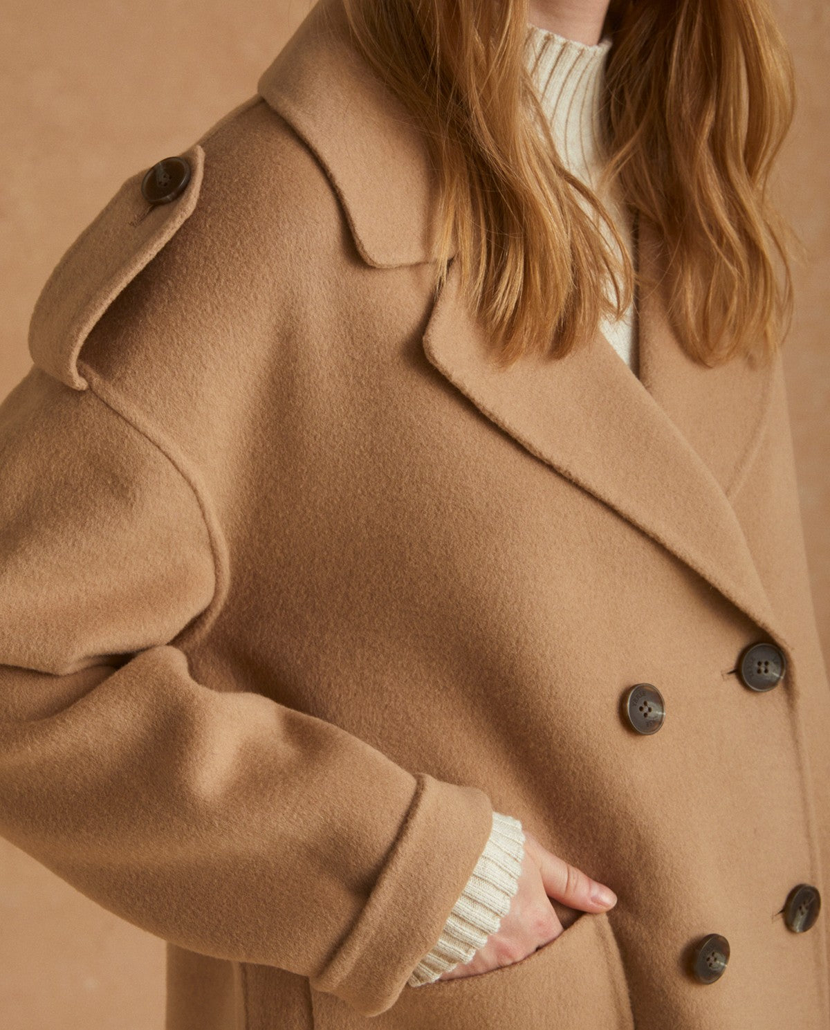 SHORT WOOL COAT CAMEL 39602