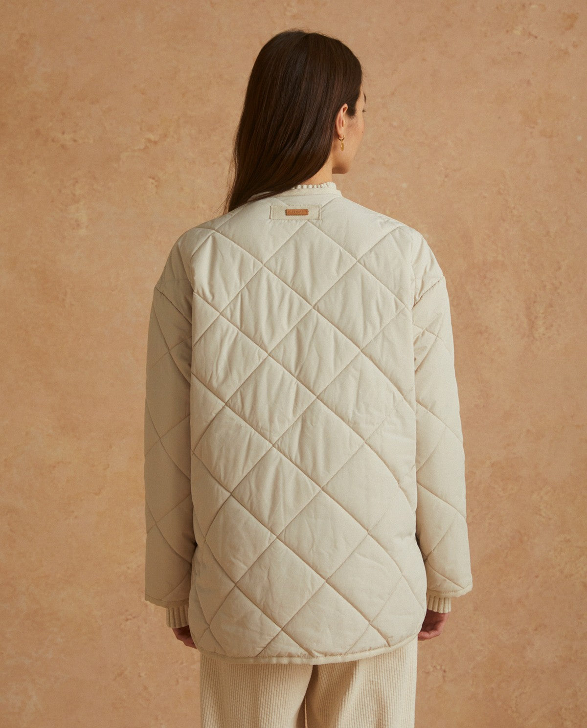 WATER-REPELLENT QUILTED COAT NATURAL 39618