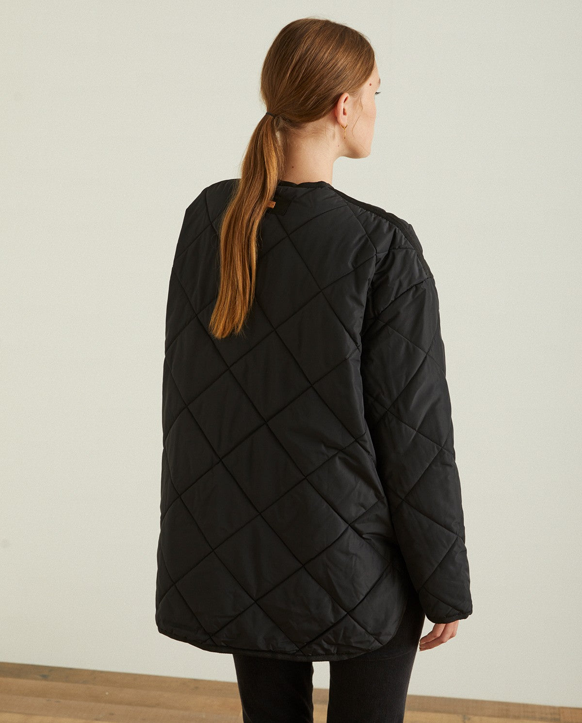 WATER-REPELLENT QUILTED COAT BLACK 39618