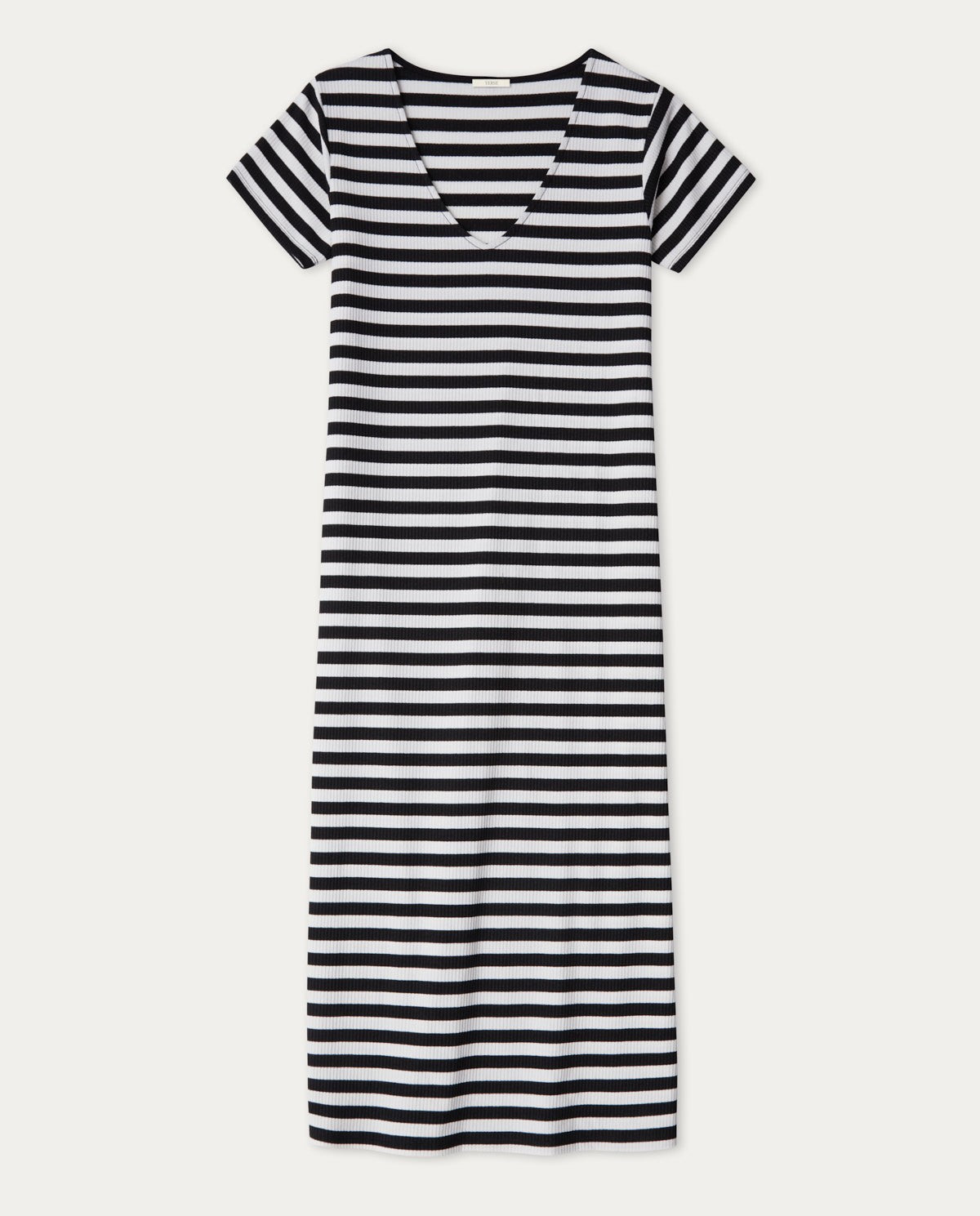 STRIPED MIDI DRESS BLACK STRIPES  Ref. 40495