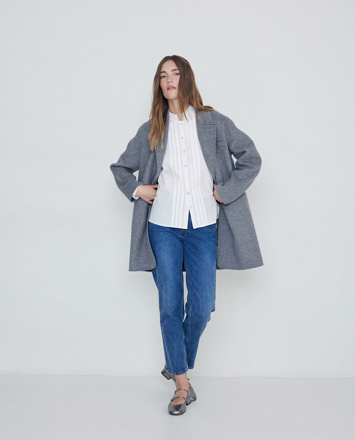 HANDMADE WOOL COAT GREY  Ref. 41602