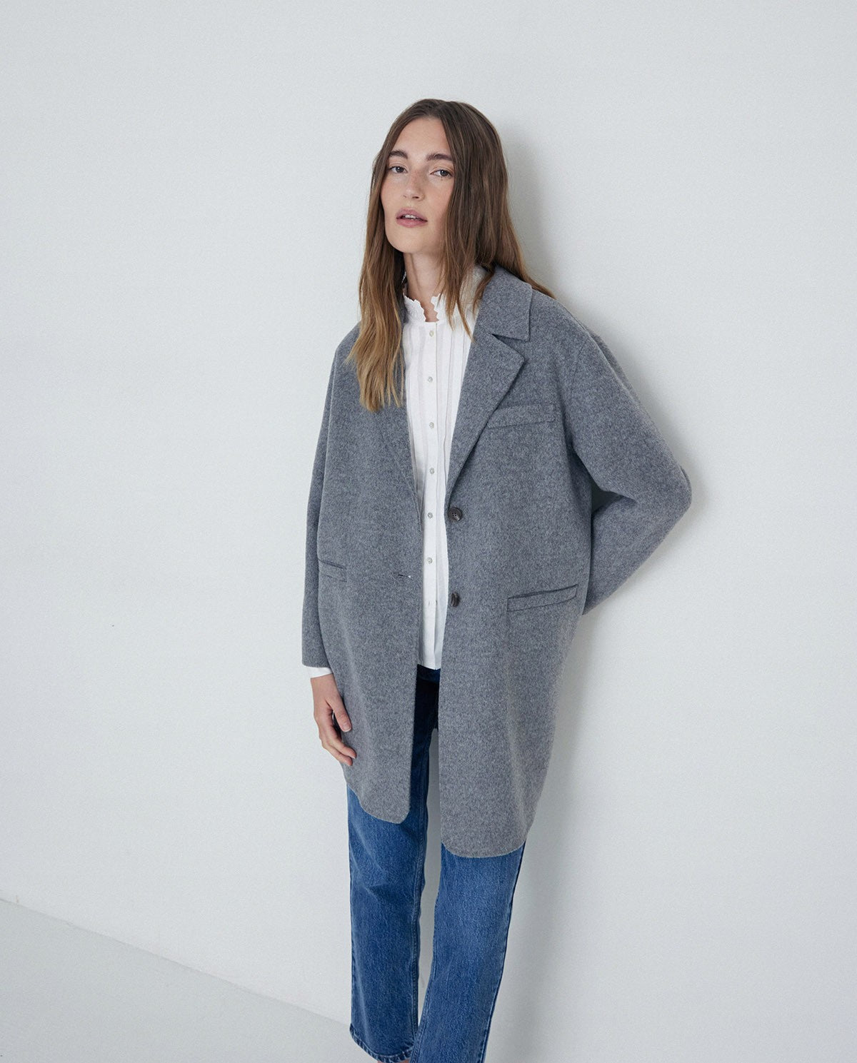 HANDMADE WOOL COAT GREY  Ref. 41602