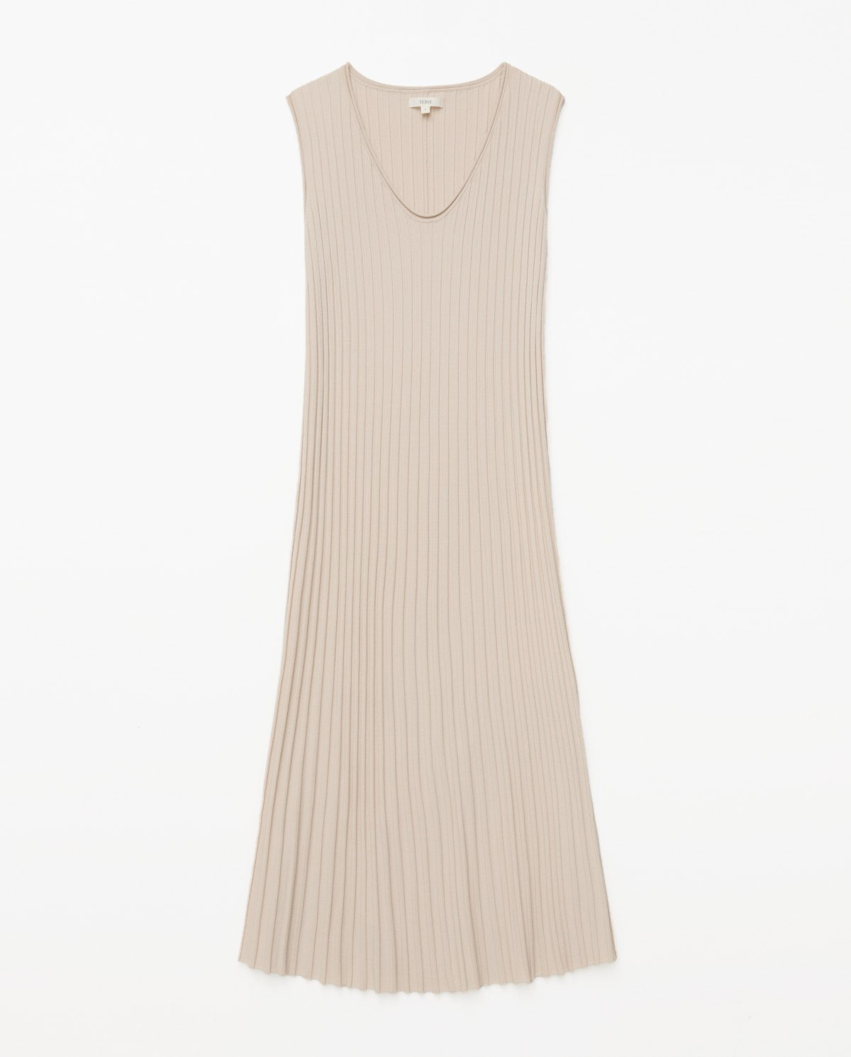 BEIGE LONG FLARED CAMISOLE DRESS  Ref. 42517