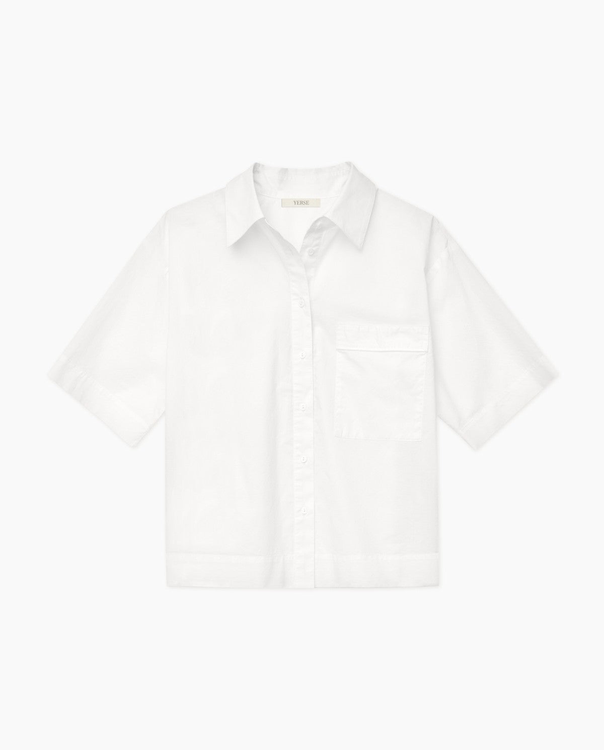 WHITE POPLIN SHORT-SLEEVE SHIRT  Ref. 42835
