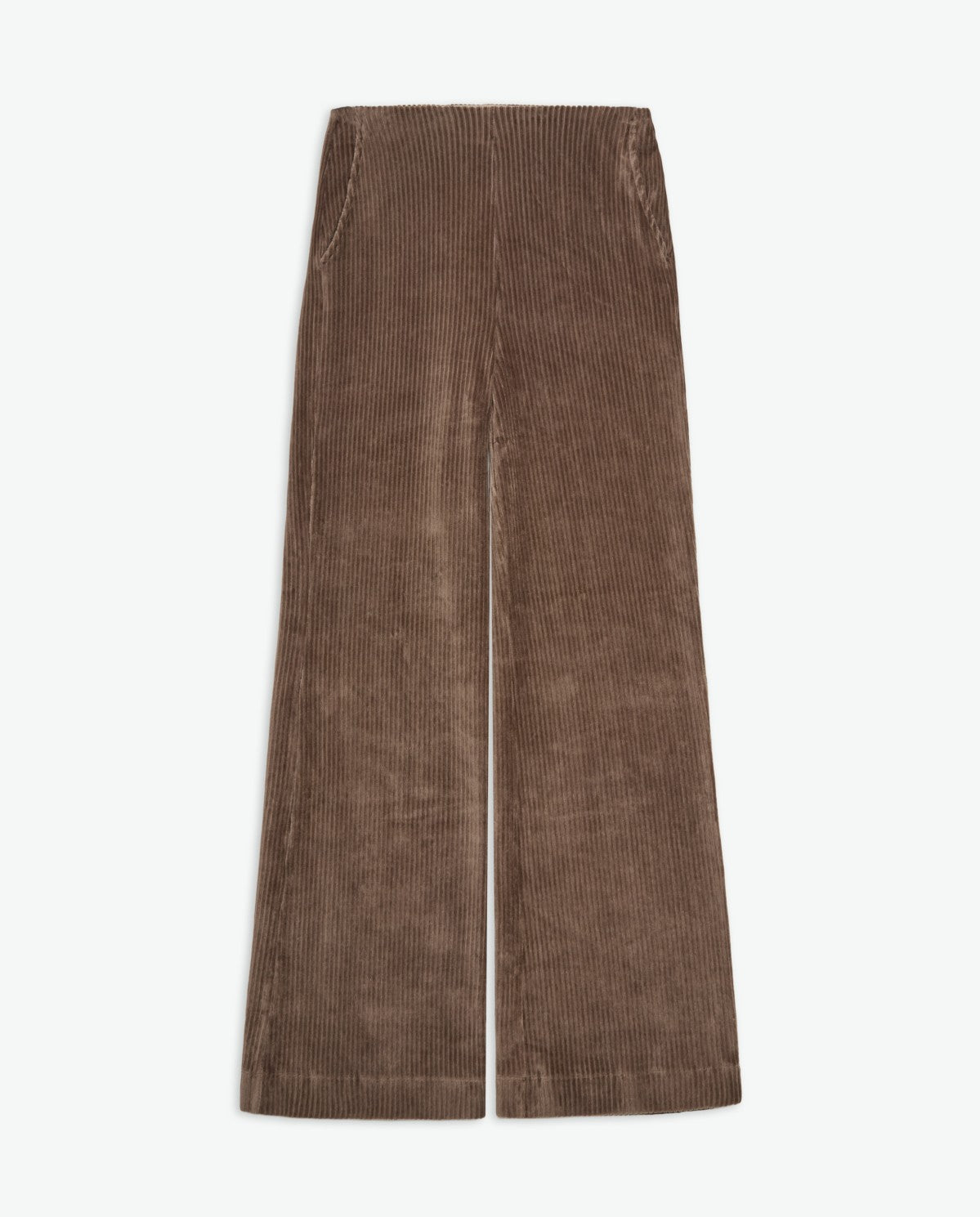 43455 - Taupe Wide Corduroy Trousers