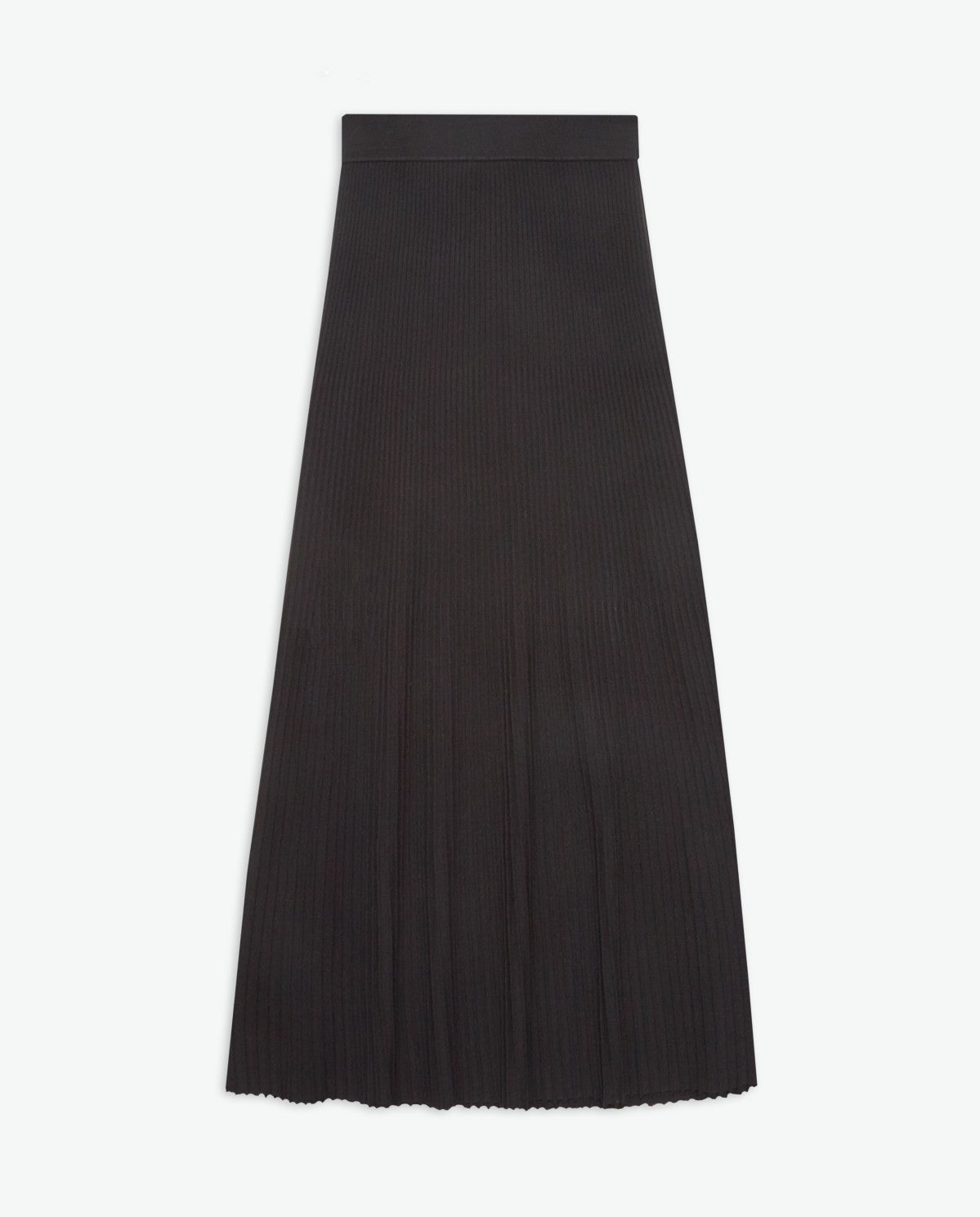 43507 - Black Pleated Midi Skirt