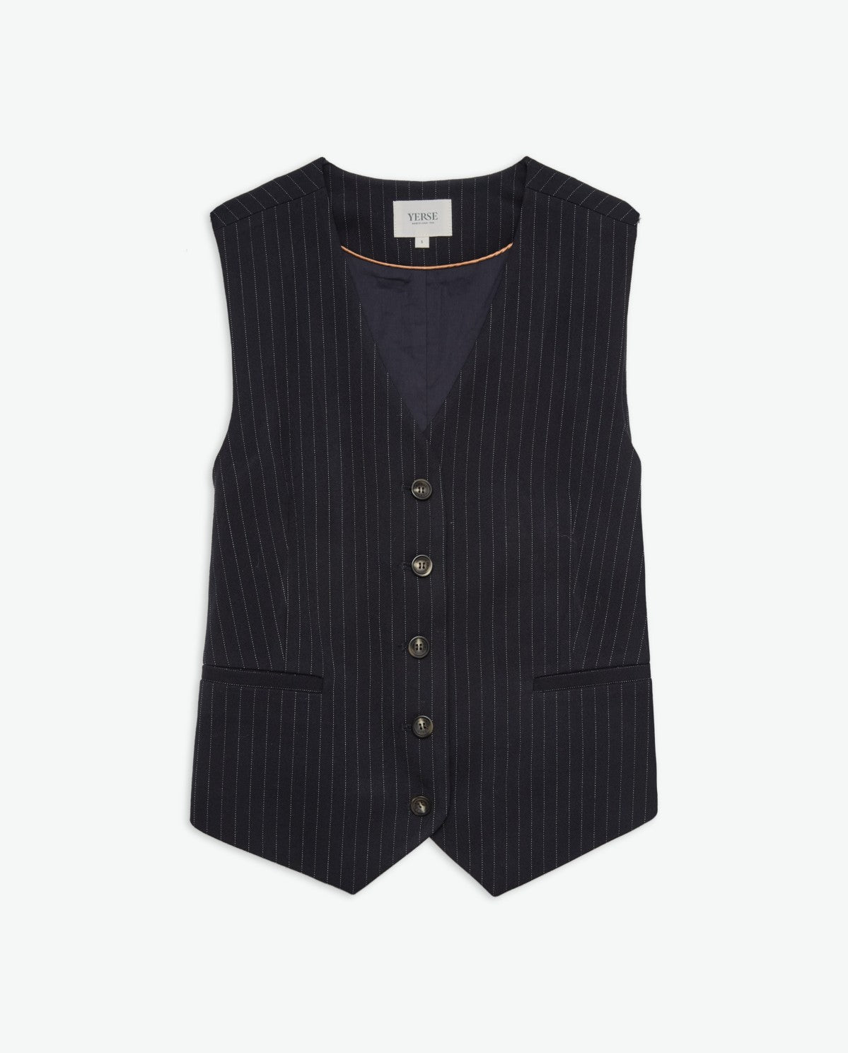 43804 - Navy Blue Striped Vest
