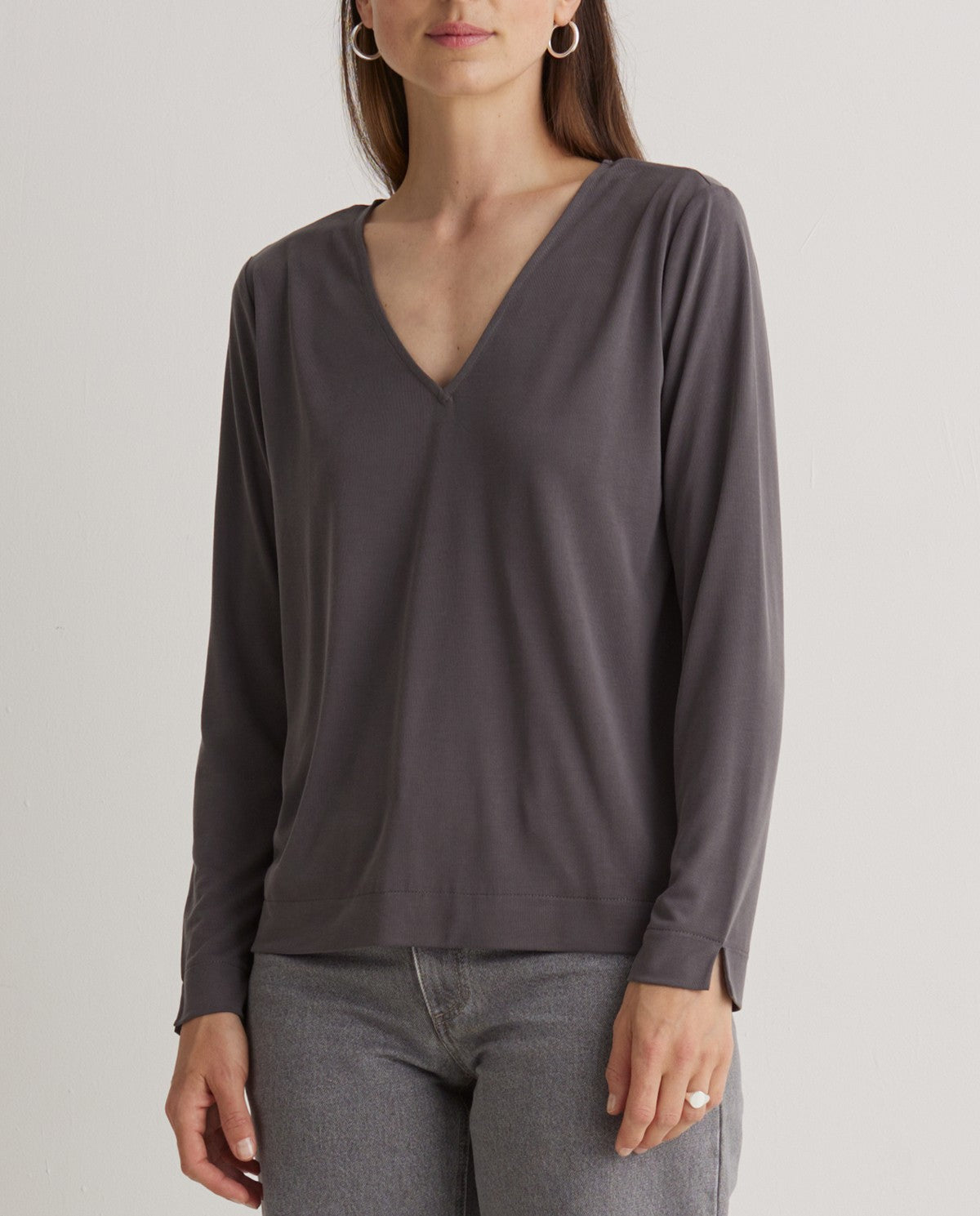 43312 - Lead Gray V-Neck T-Shirt