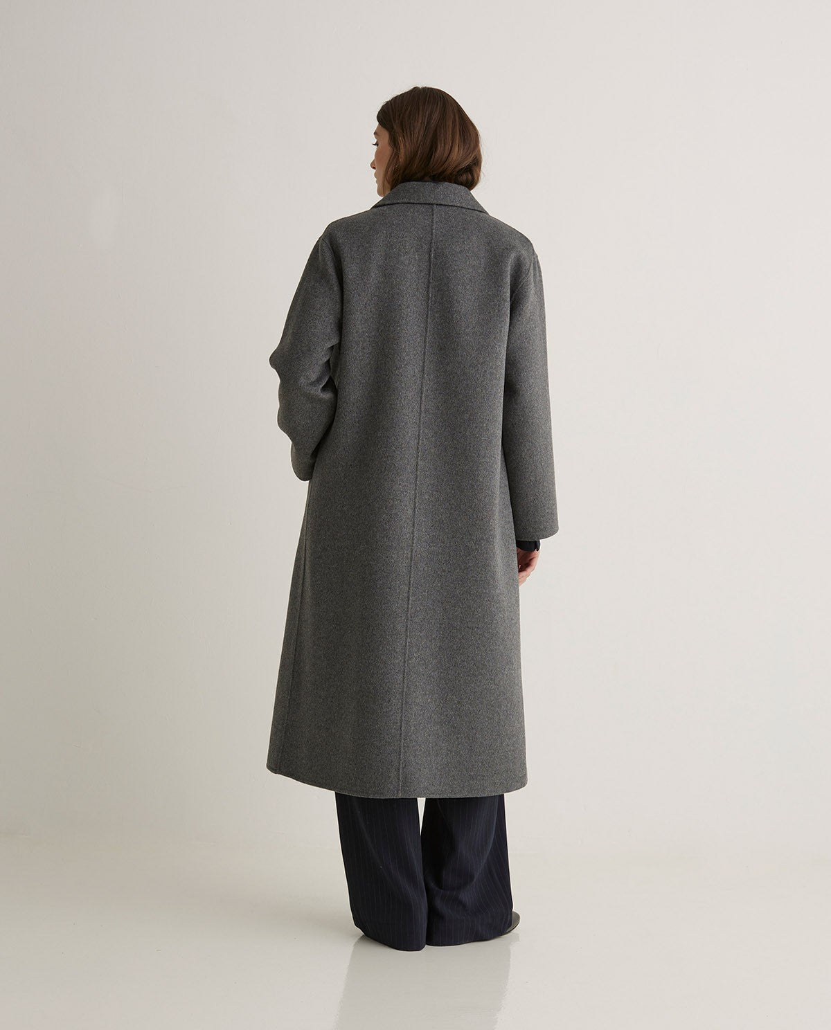 43610 - Grey Wool Long Coat