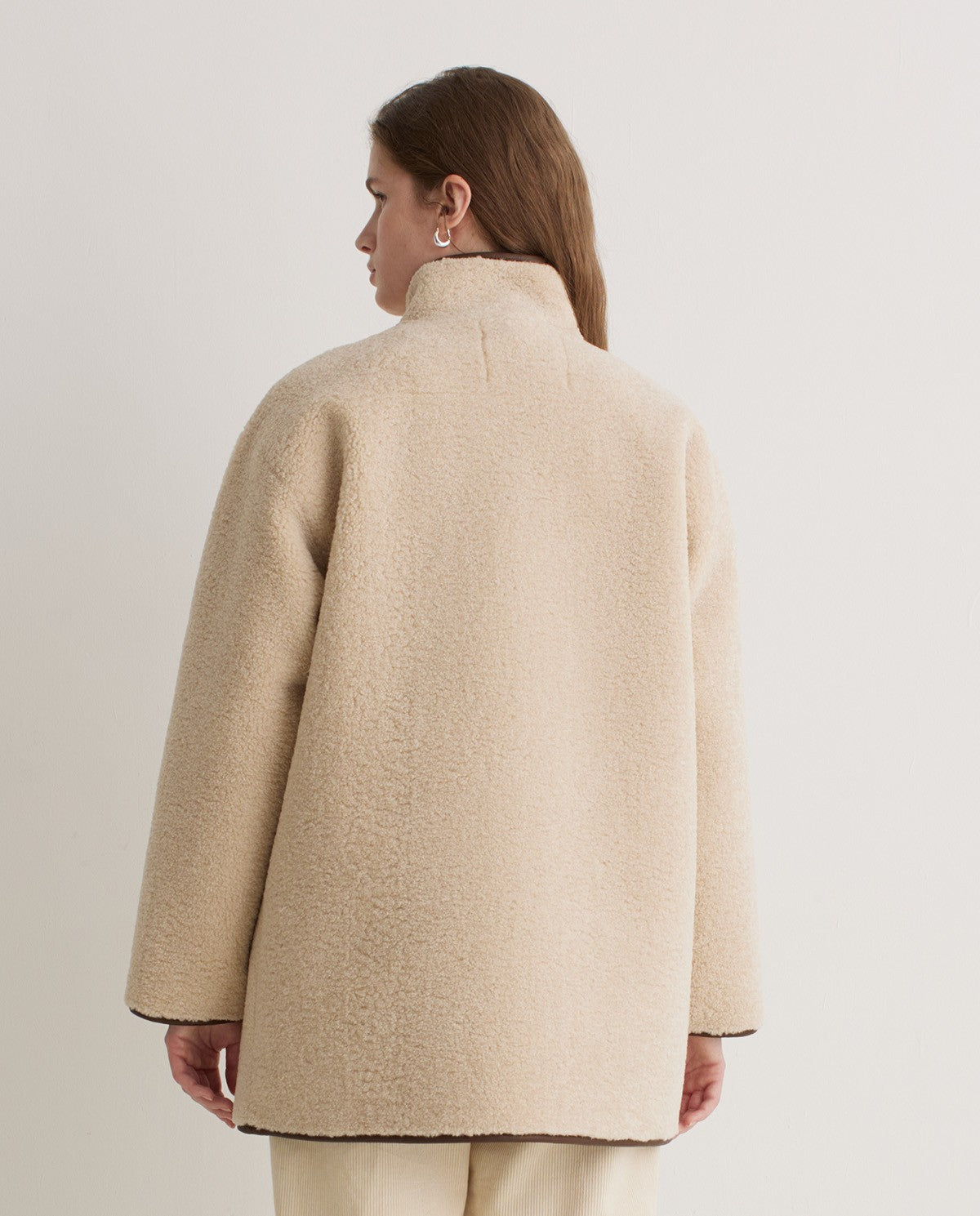 43612 - ECRU SHEARLING COAT