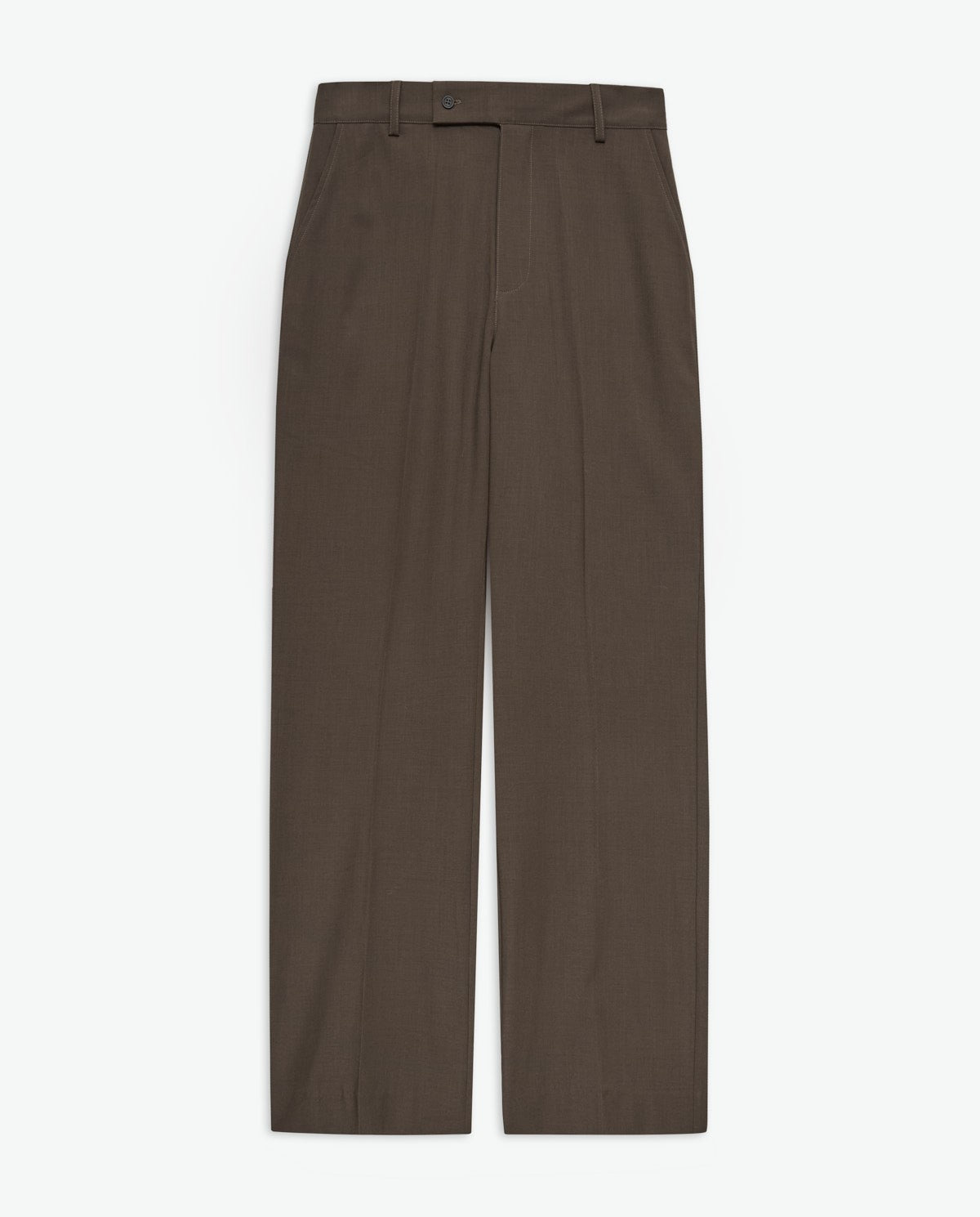 43812 - Chocolate pleated suit trousers