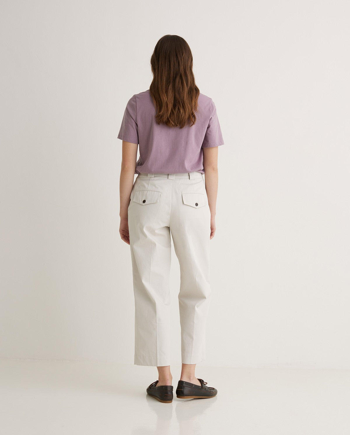 43857 - Ecru regular-fit trousers