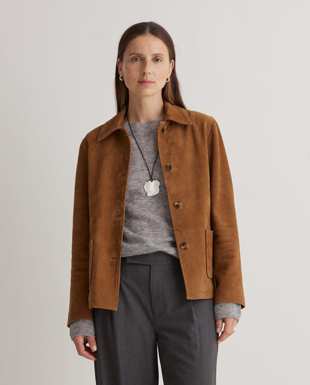 43860 - Brown Suede Jacket