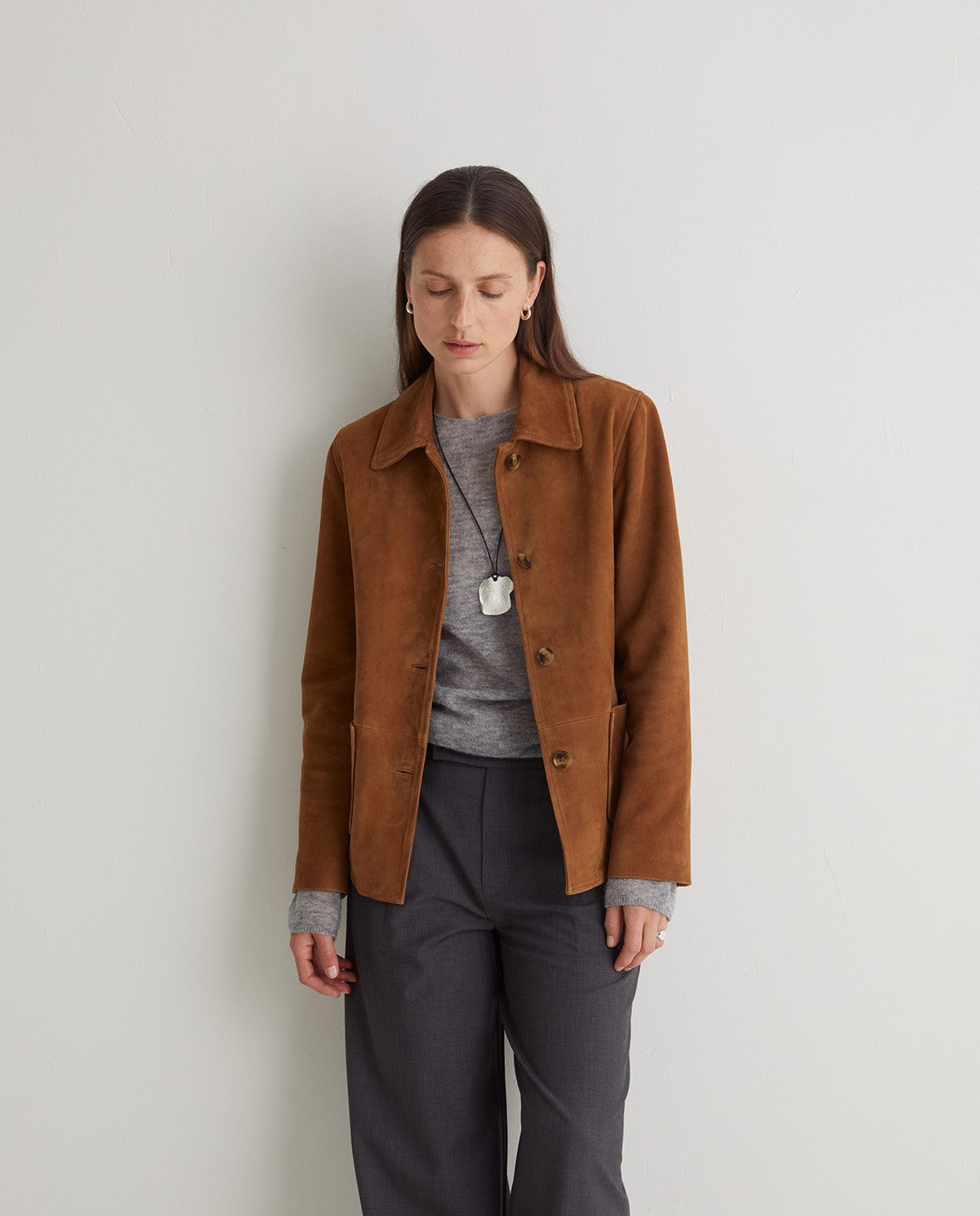 43860 - Brown Suede Jacket