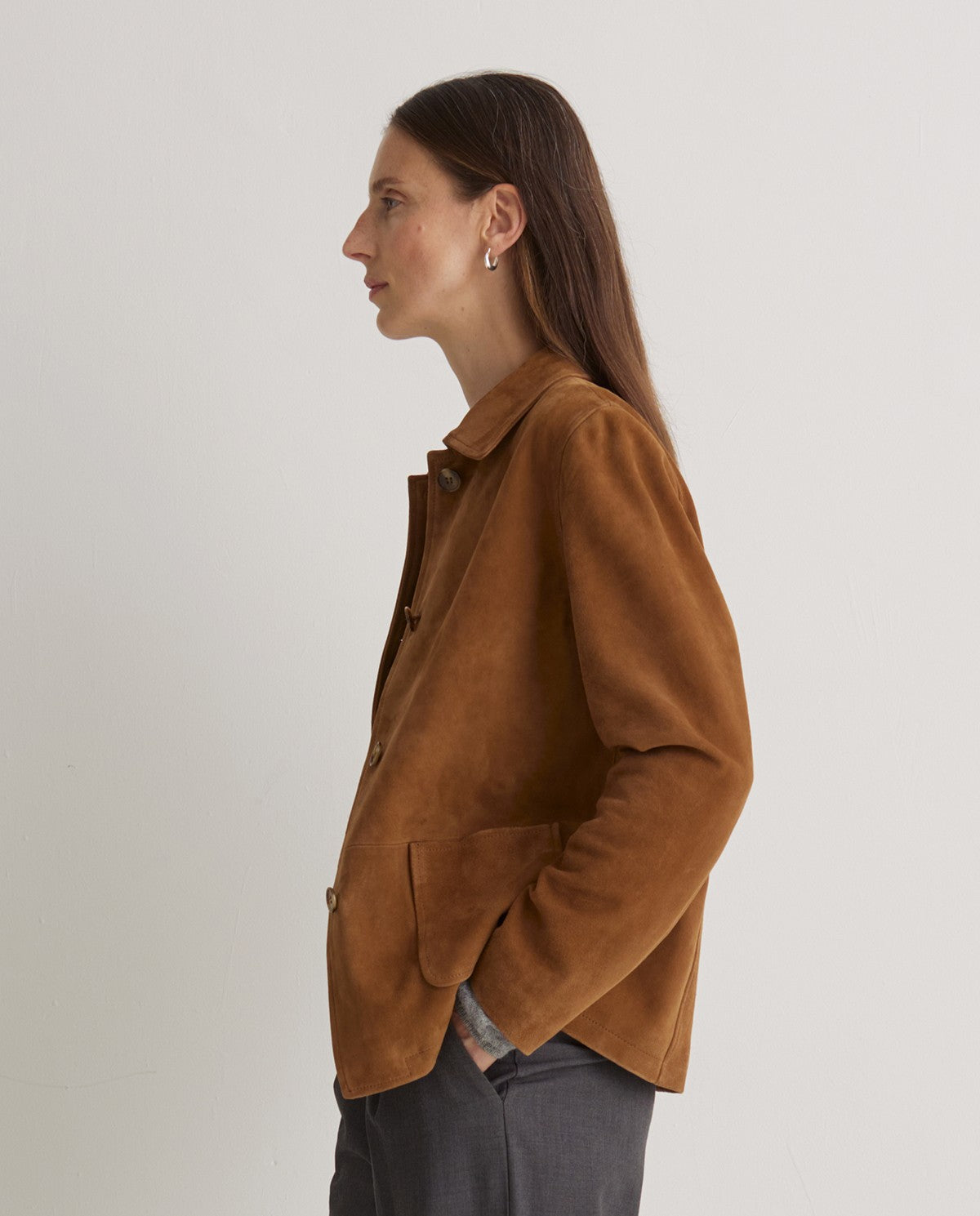 43860 - Brown Suede Jacket