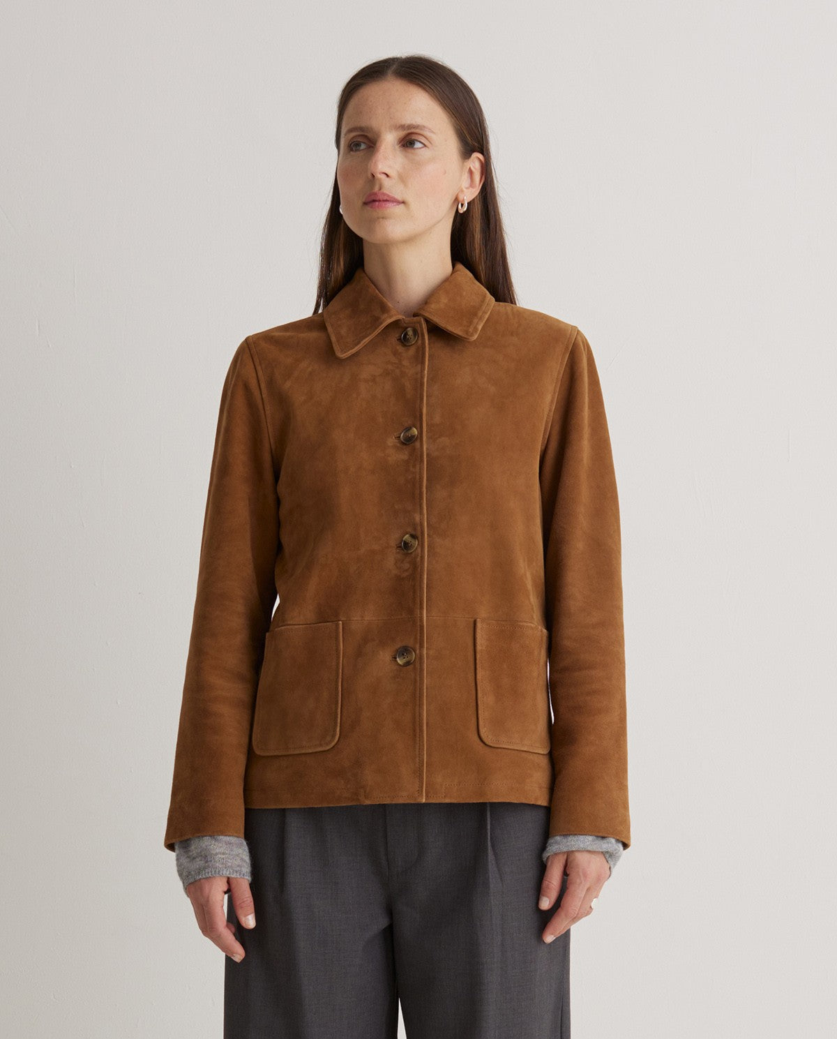 43860 - Brown Suede Jacket