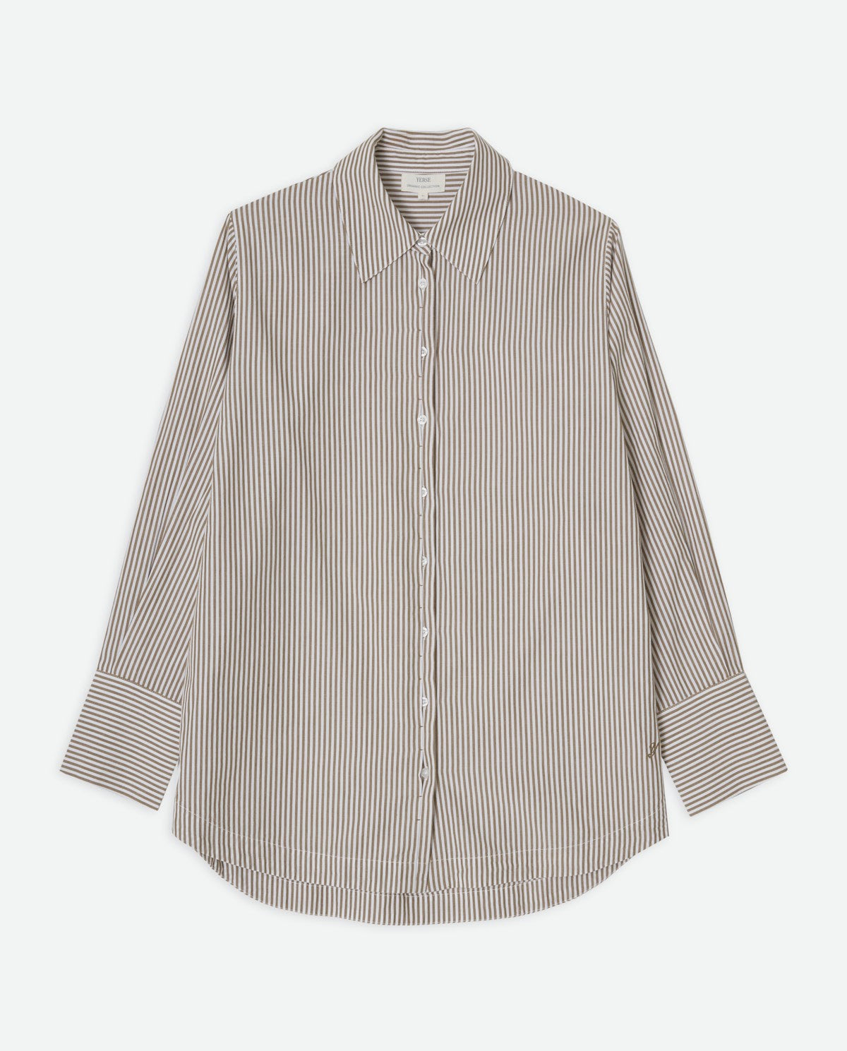 43878 - Camel Striped Shirt
