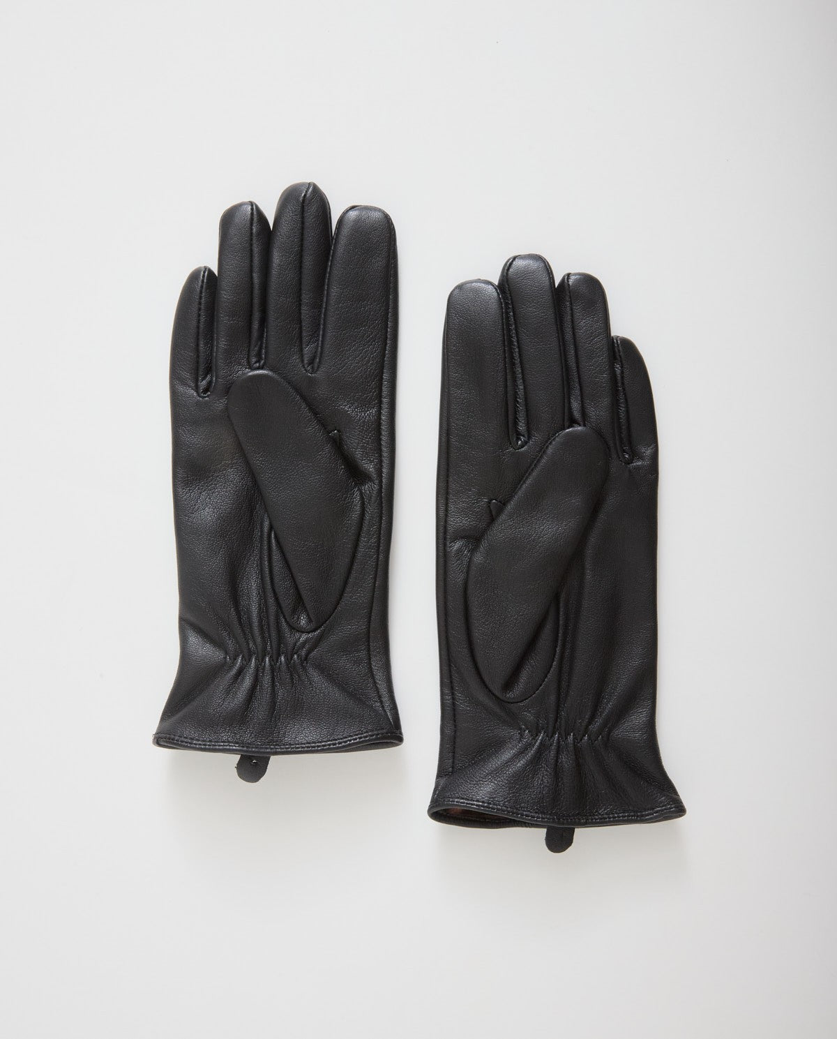 43976 - BLACK 100% LEATHER GLOVES