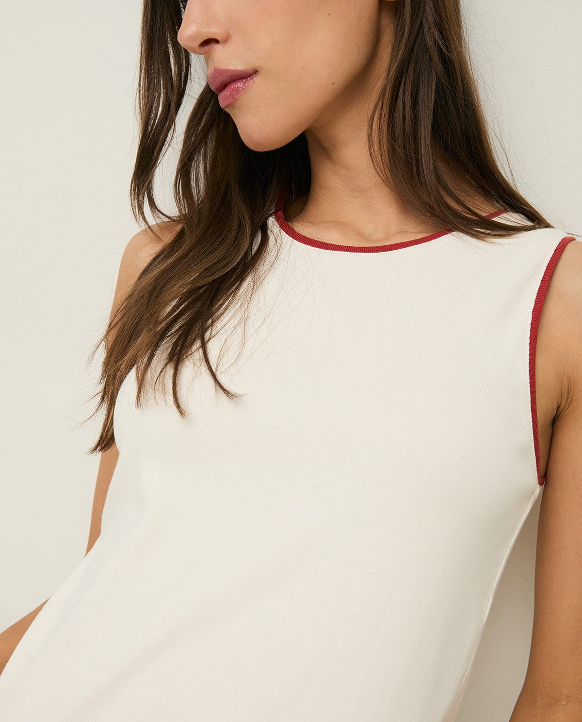 44047 - TWO-TONE COTTON TOP