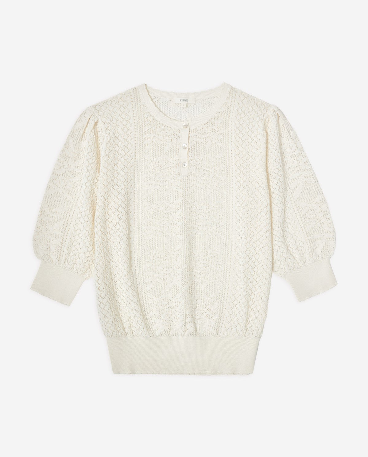 44518 - POINTELETTE SWEATER WITH PUFFED FRENCH SLEEVES
