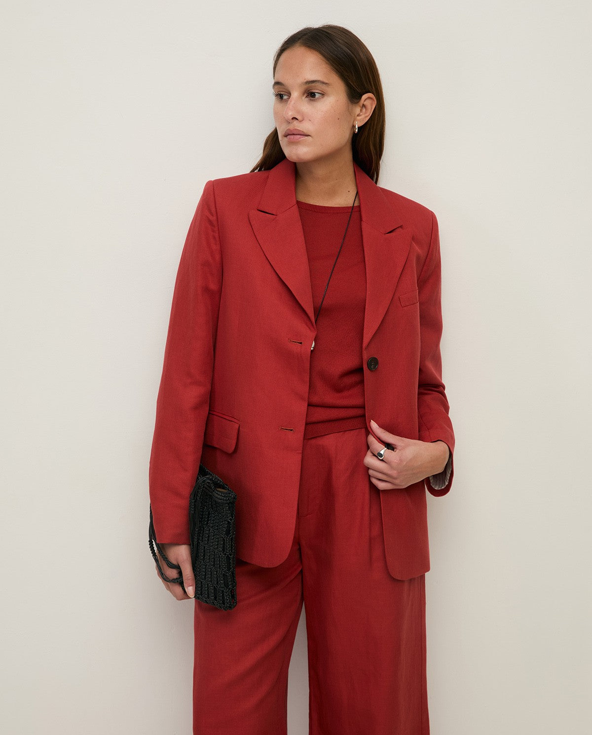 44803 - LINEN-BLEND BLAZER WITH BUTTONS