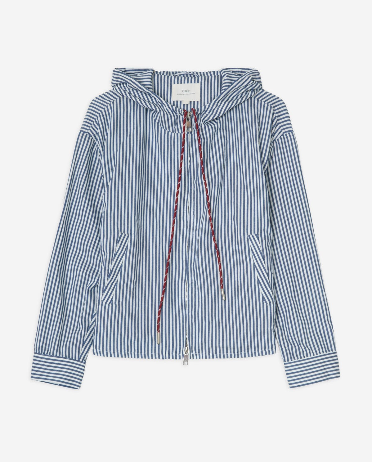 44813 - STRIPED-COTTON HOODED JACKET