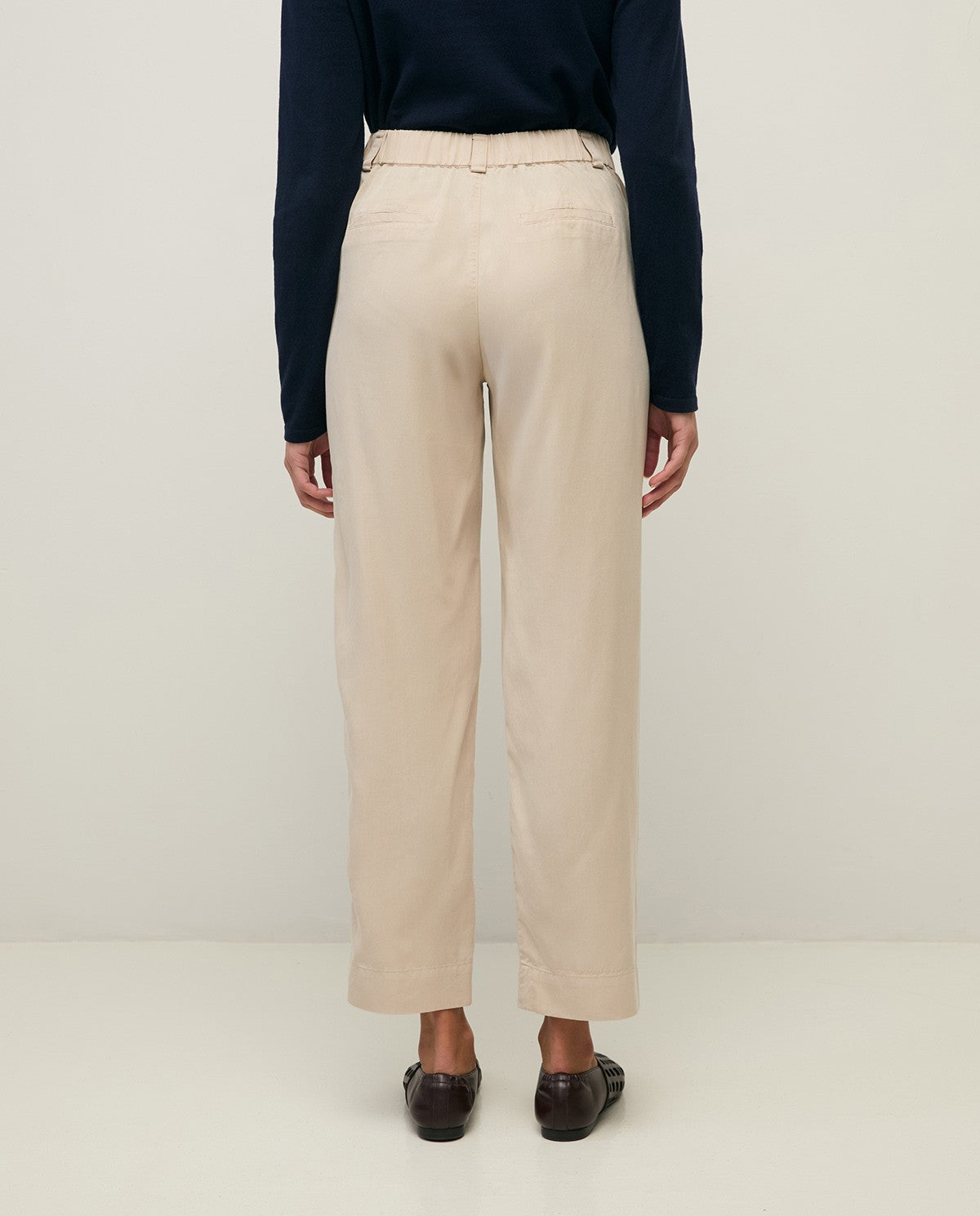 44816 - STRAIGHT TENCEL TROUSERS