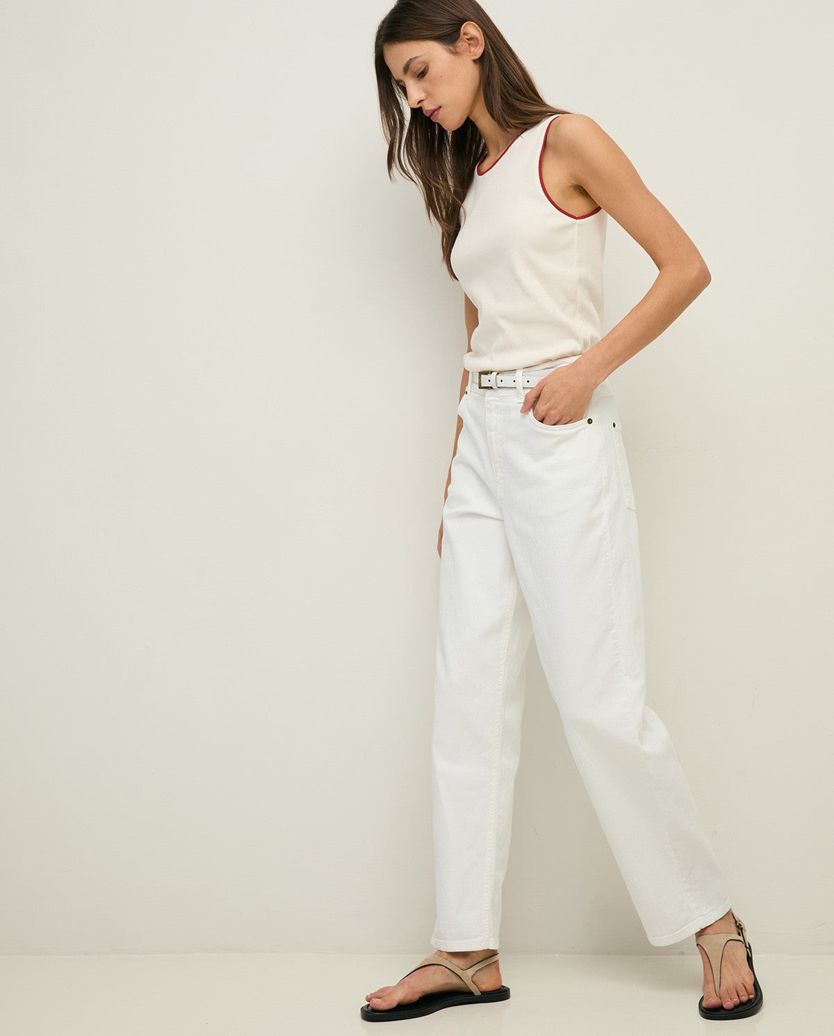 44864 - STRAIGHT ORGANIC-COTTON JEANS