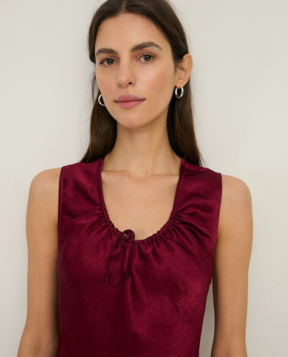 44884 - LONG SATEEN DRESS