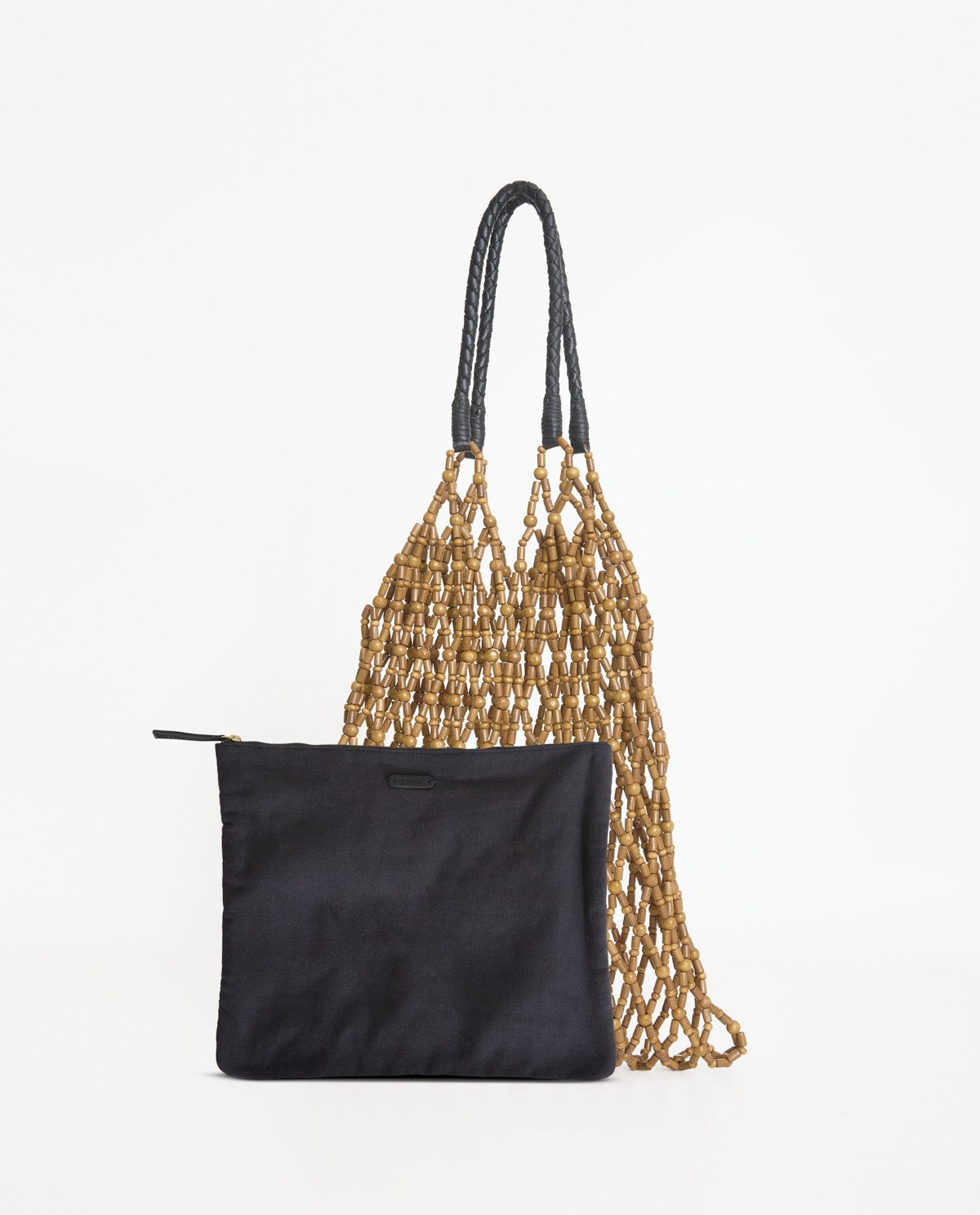 44929 - MESH BAG WITH WOODEN BEADS