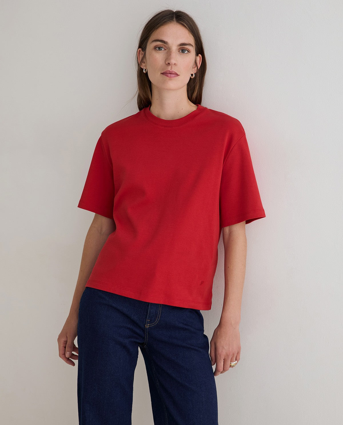 Yerse Basic Short - Sleeved T-Shirt Red