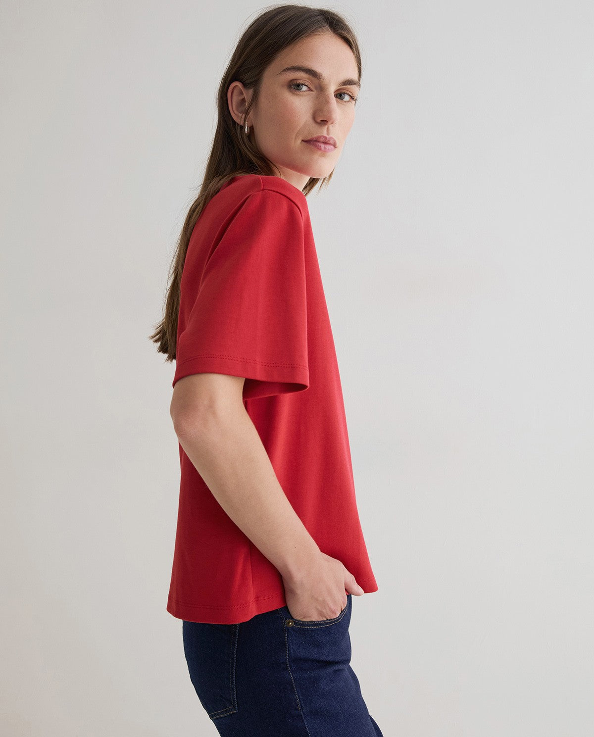 Yerse Basic Short - Sleeved T-Shirt Red