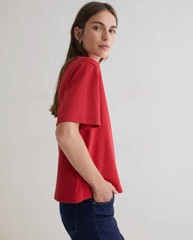 Yerse Basic Short - Sleeved T-Shirt Red