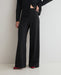 Yerse Knit Pleated Trousers Black