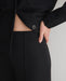 Yerse Knit Pleated Trousers Black