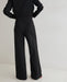 Yerse Knit Pleated Trousers Black