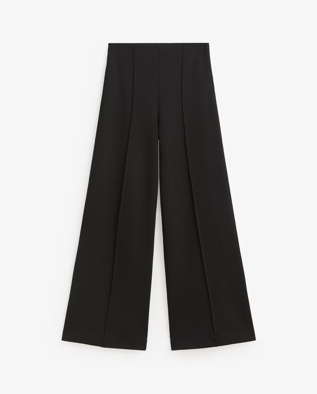 Yerse Knit Pleated Trousers Black