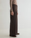 Yerse Wide - Leg Knit Trousers Chocolate