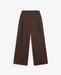 Yerse Wide - Leg Knit Trousers Chocolate